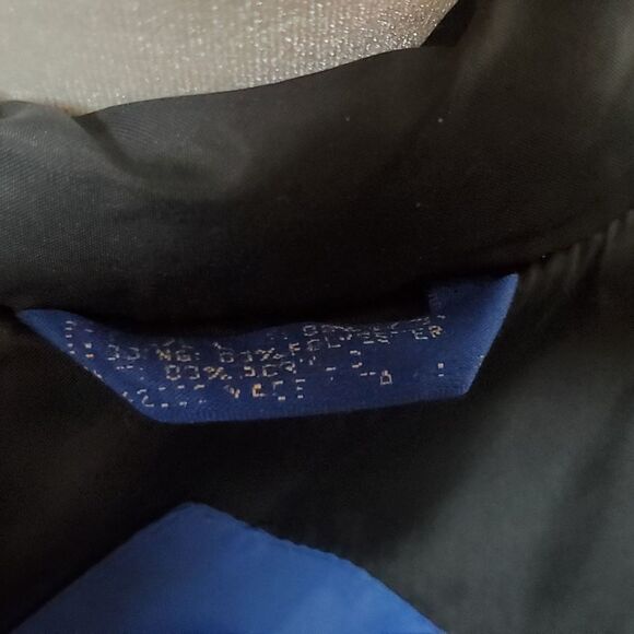 Vintage 1980s Arctic Blue Full-zip Removable Sleeve Puffer Snow Ski Jacket M - Picture 9 of 12